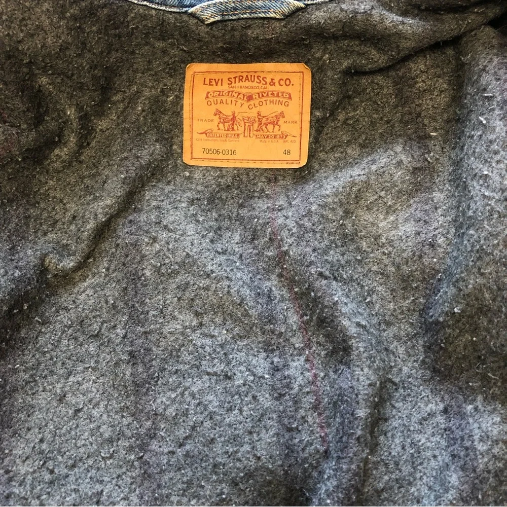 SOLD 1990s Levi's Blanket Lined Red Tag Made in USA Denim Jacket 70506-0316 - Picture 12 of 16
